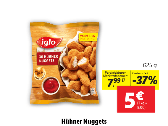  Hühner Nuggets 