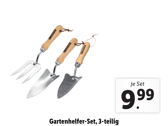  Gartenhelfer-Set, 3-teilig 