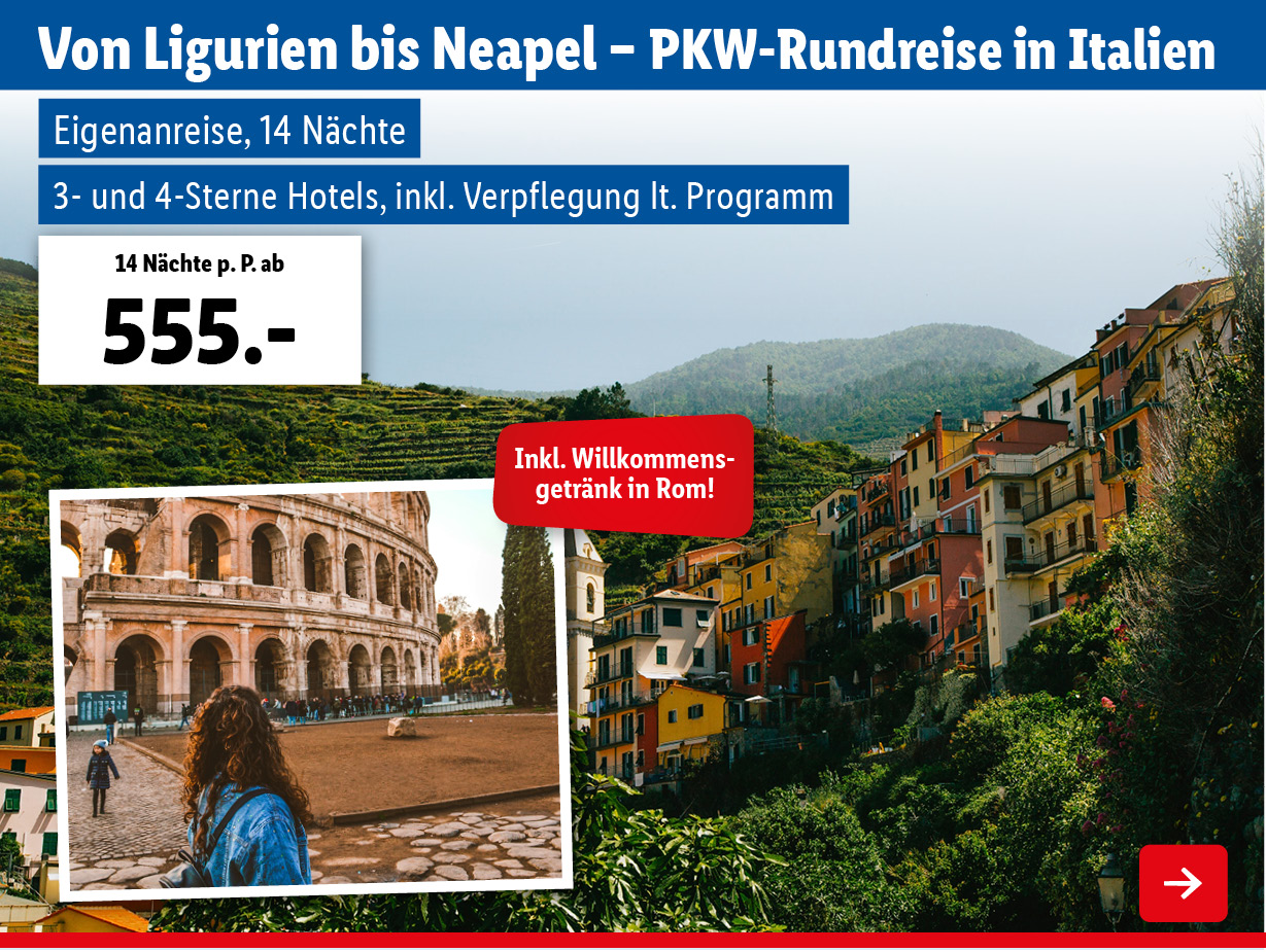 PKW-Rundreise in Italien