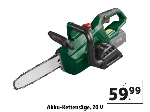  Akku-Kettensäge, 20 V 