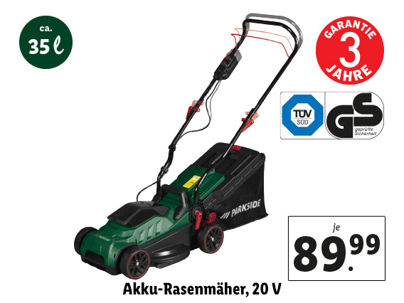  Akku-Rasenmäher, 20 V 
