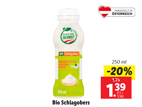  Bio Schlagobers 