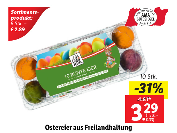  Ostereier aus Freilandhaltung 