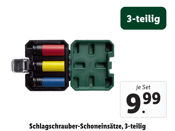  Schlagschrauber-Schoneinsätze, 3-teilig 