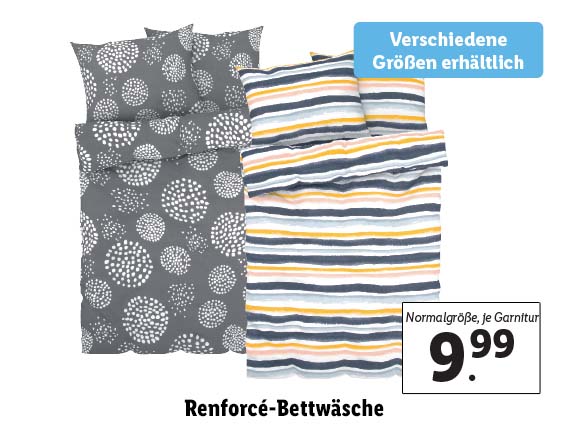  Renforcé-Bettwäsche, Normalgröße 