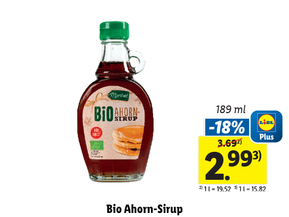  Bio Ahorn-Sirup 