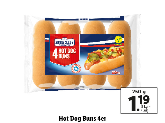  Hot Dog Buns 4er 