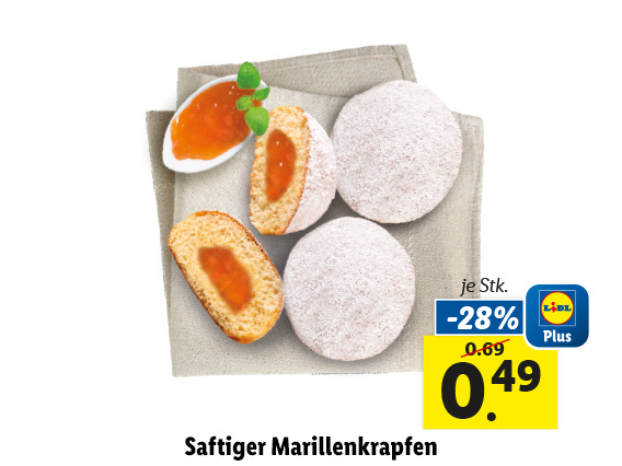  Saftiger Marillenkrapfen