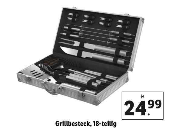  Grillbesteck, 18-teilig 