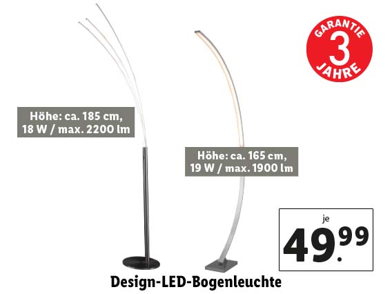  Design-LED-Bogenleuchte 