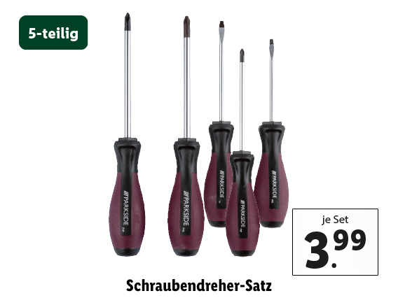  Schraubendreher-Satz/​Schlosserhammer 