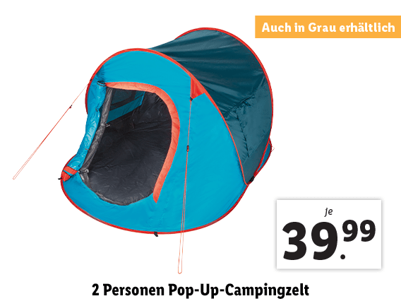 2 Personen Pop-Up-Campingzelt