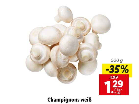  Champignons weiß