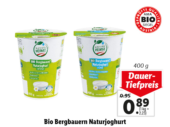  Bio Bergbauern Naturjoghurt 