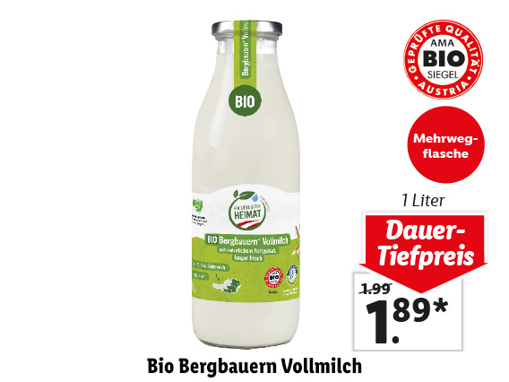  Bio Bergbauern Vollmilch 