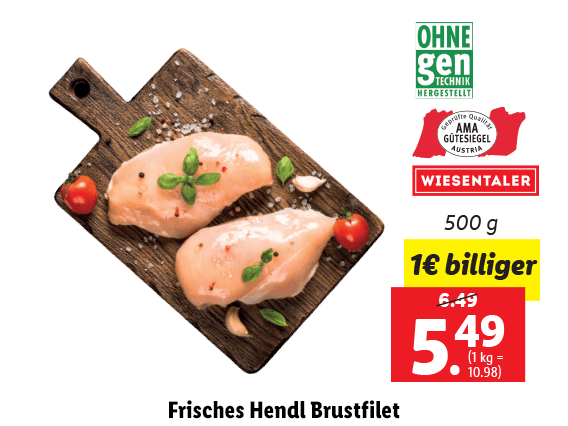  Frisches Hendl Brustfilet 