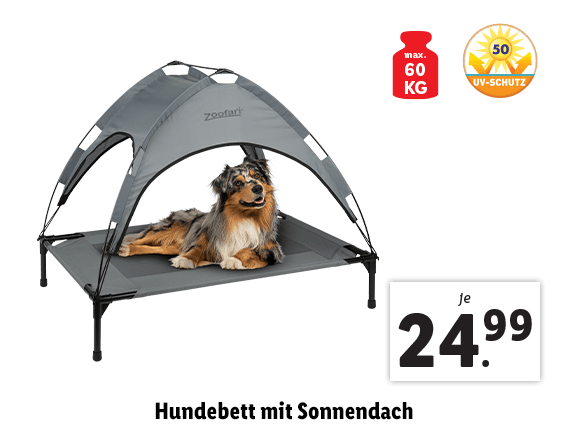  Hundebett mit Sonnendach 