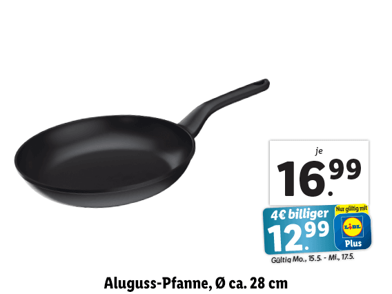  Aluguss-Pfanne, Ø ca. 28 cm 