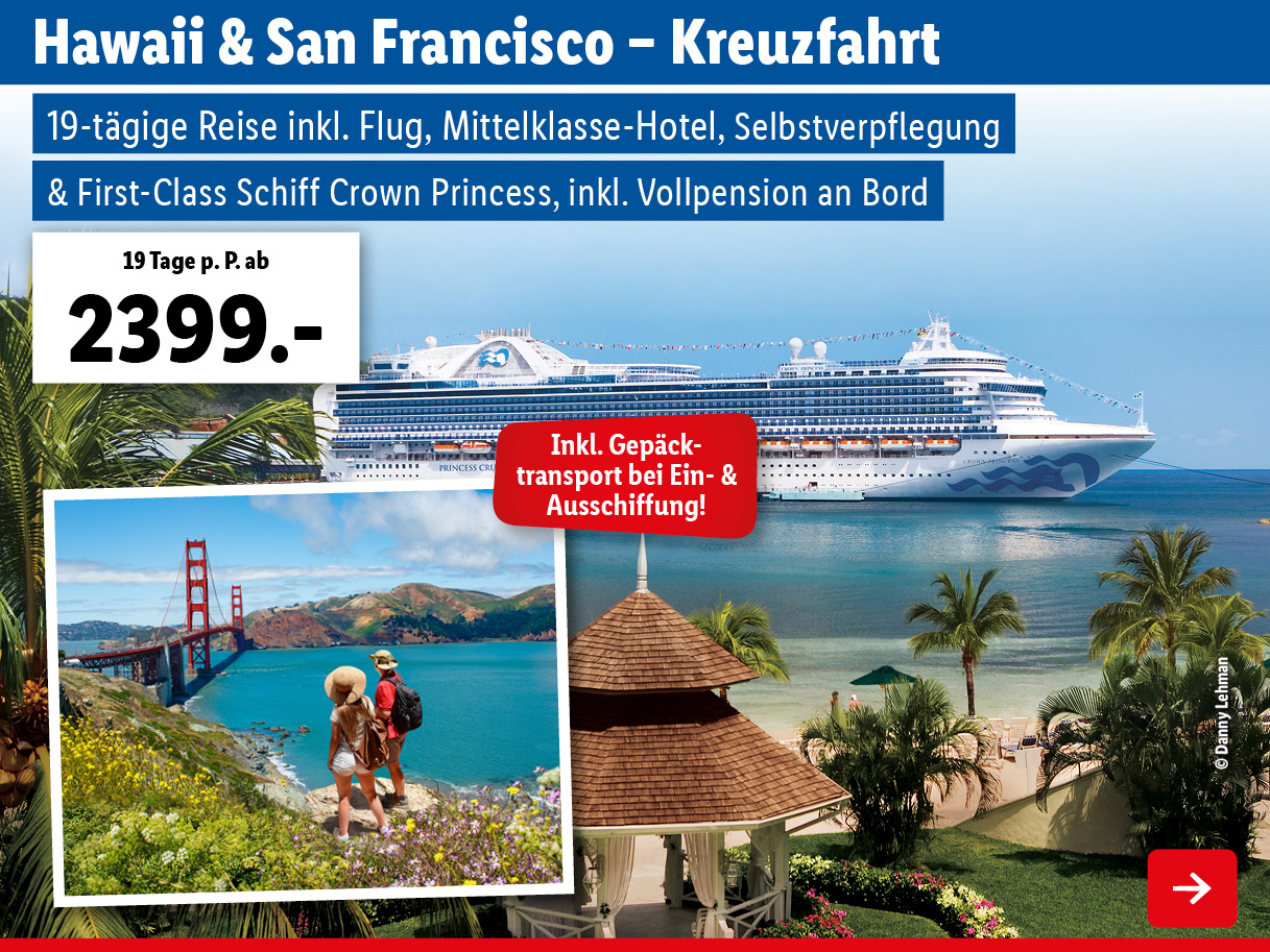 Hawaii & San Francisco - Kreuzfahrt