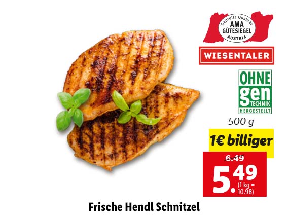 Frische Hendl Schnitzel