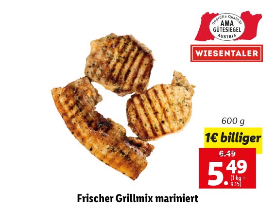 Frischer Grillmix mariniert