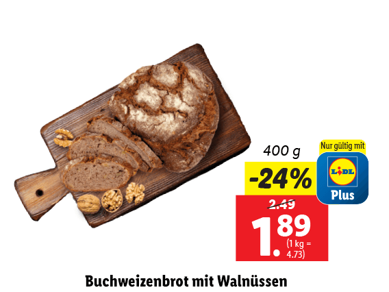 Buchweizenbrot mit Walnüssen