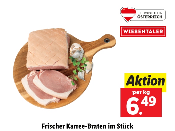 Frischer Karree-Braten im Stück