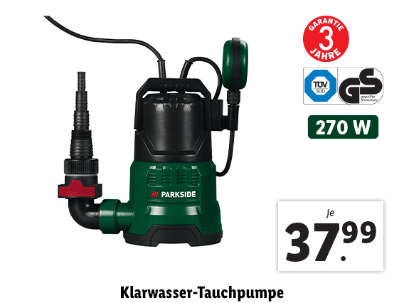 Klarwasser-Tauchpumpe