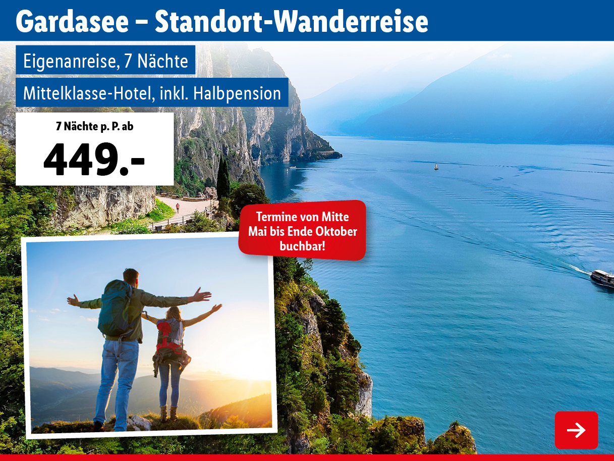 Gardasee - Standort-Wanderreise