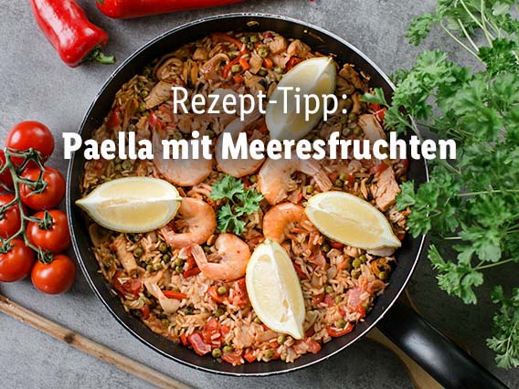 Paella mit Meeresfrüchten