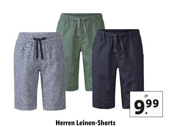  Herren Leinen-Shorts