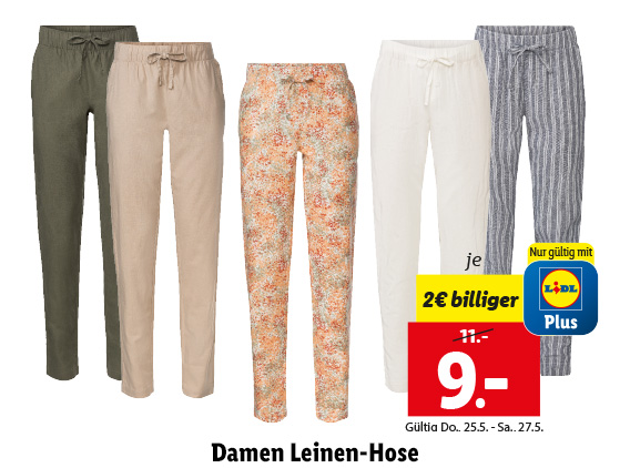  Damen Leinen-Hose