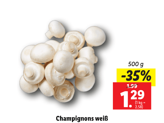 Champignons weiß