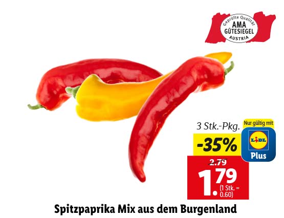 Spitzpaprika Mix aus dem Burgenland