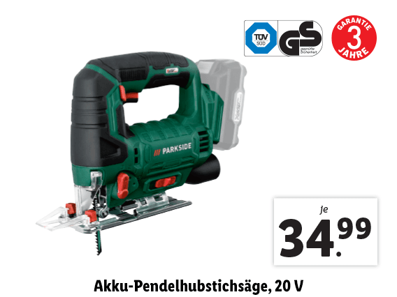 Akku-Pendelhubstichsäge, 20 V