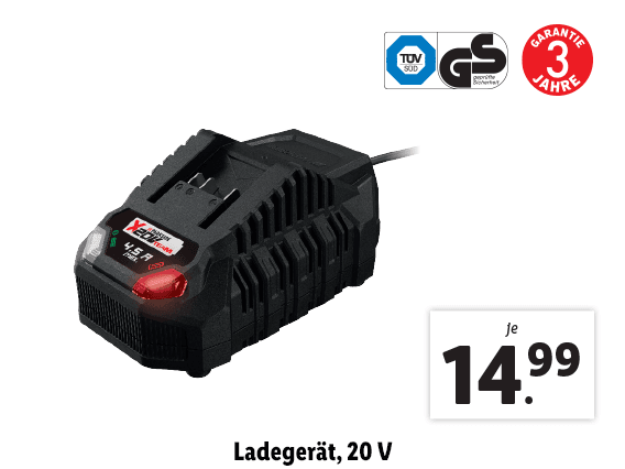 Ladegerät, 20 V