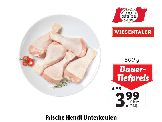 Frische Hendl Unterkeulen