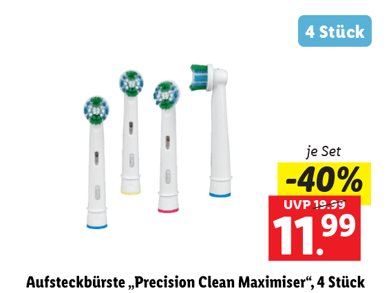 Aufsteckbürste „Precision Clean Maximiser“, 4 Stück