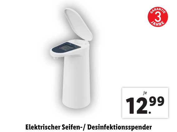 Elektrischer Seifen-/​Desinfektionsspender