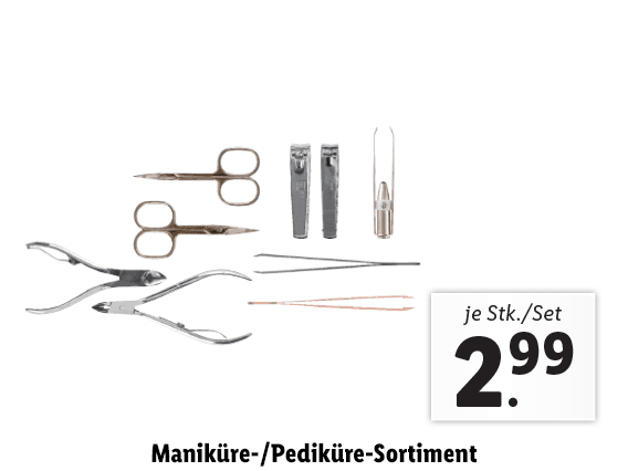 Maniküre-/​Pediküre-Sortiment