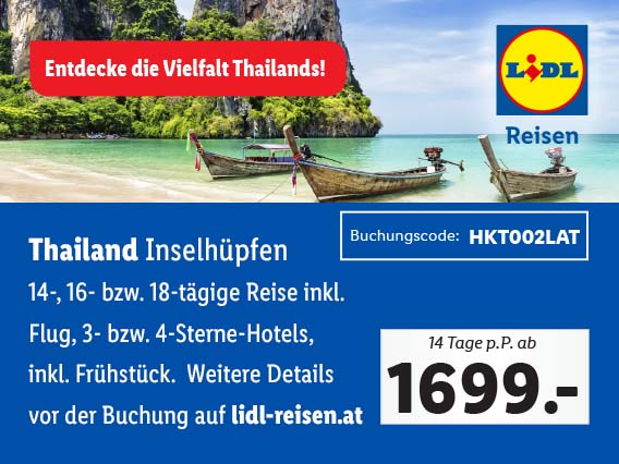 Thailand Inselhüpfen bei Lidl Reisen