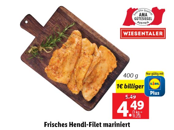  Frisches Hendl-Filet mariniert 