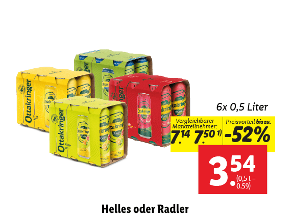 OTTAKRINGER Helles oder Radler