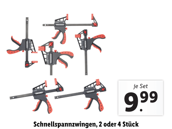 Schnellspannzwingen, 2 oder 4 Stück