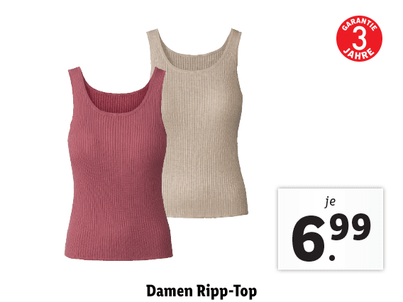 Damen Ripp-Top