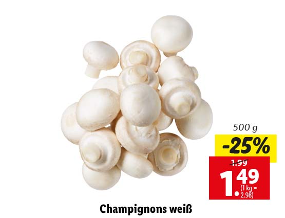  Champignons weiß