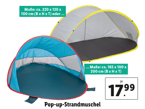 Pop-up-Strandmuschel