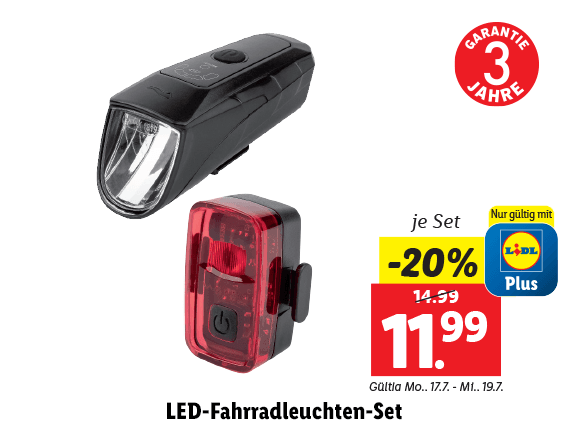 LED-Fahrradleuchten-Set