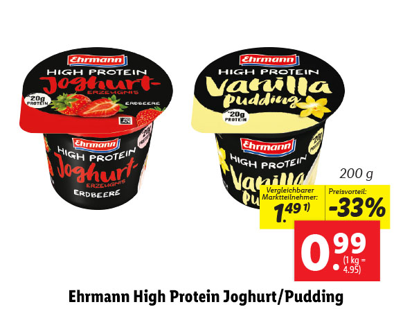 EHRMANN High Protein Joghurt/Pudding