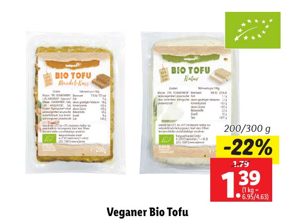 Veganer Bio Tofu